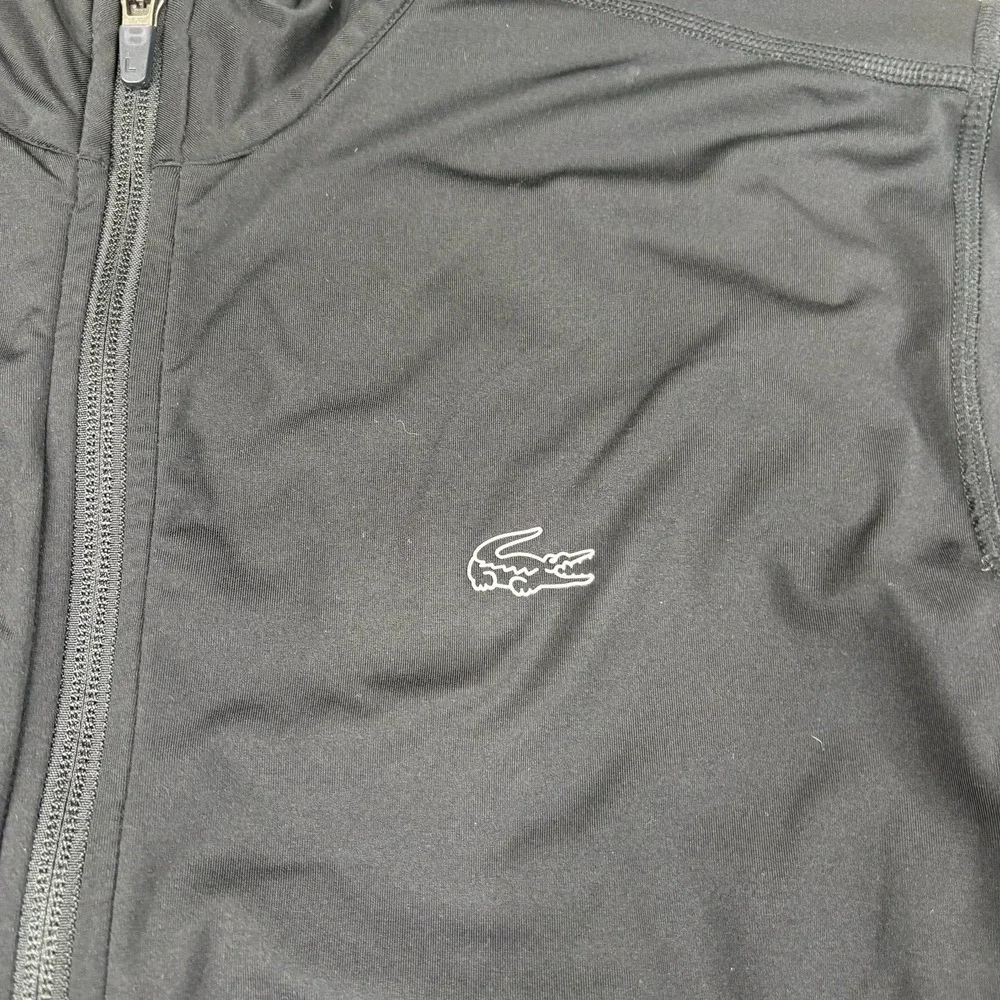 Lacoste Sport Full Zip Track Jacket Pockets Reflective Men's Size L Large Logo